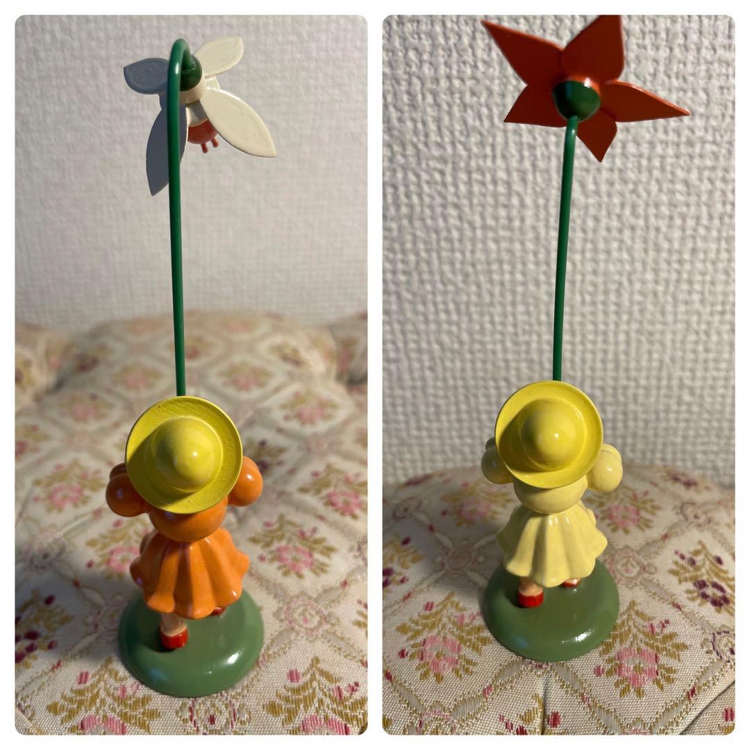 ドイツ エルツ地方木工芸品 花を持つ子ども達 6人※取り扱い注意点あり