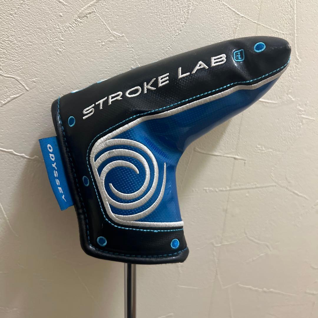 ODYSSEY STROKE LAB パター 青/黒 ヘッドカバー付き