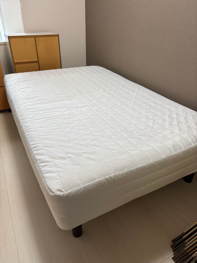 【美品】無印良品 セミダブル 脚付きマットレス ポケットコイル