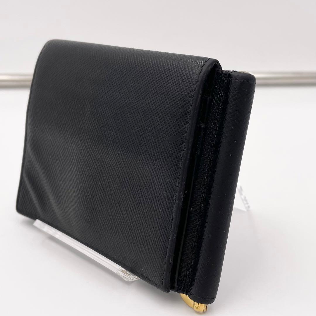 正規品 PRADA プラダ マネークリップ 折り財布 サフィアーノ 付属品完備