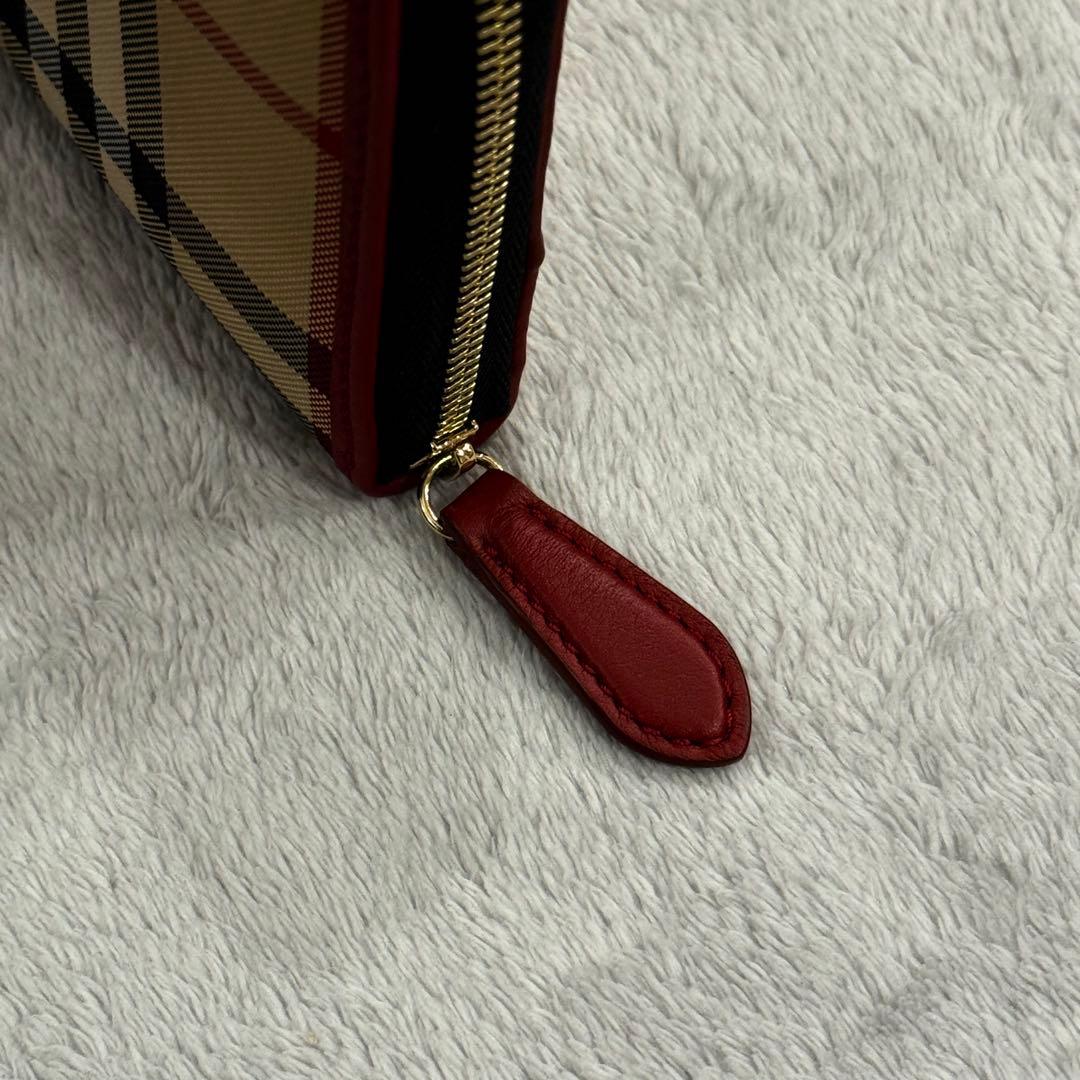 ⭐️新品未使用⭐️ バーバリー　ノバチェック　長財布　ラウンドジップ　シャドーホース