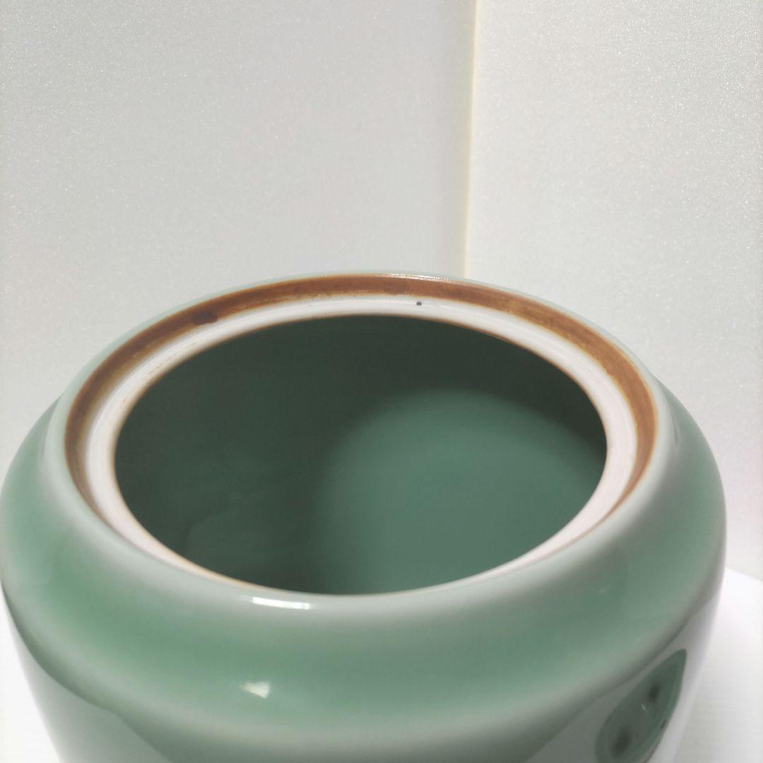 茶道具　水指　飛青磁　青磁