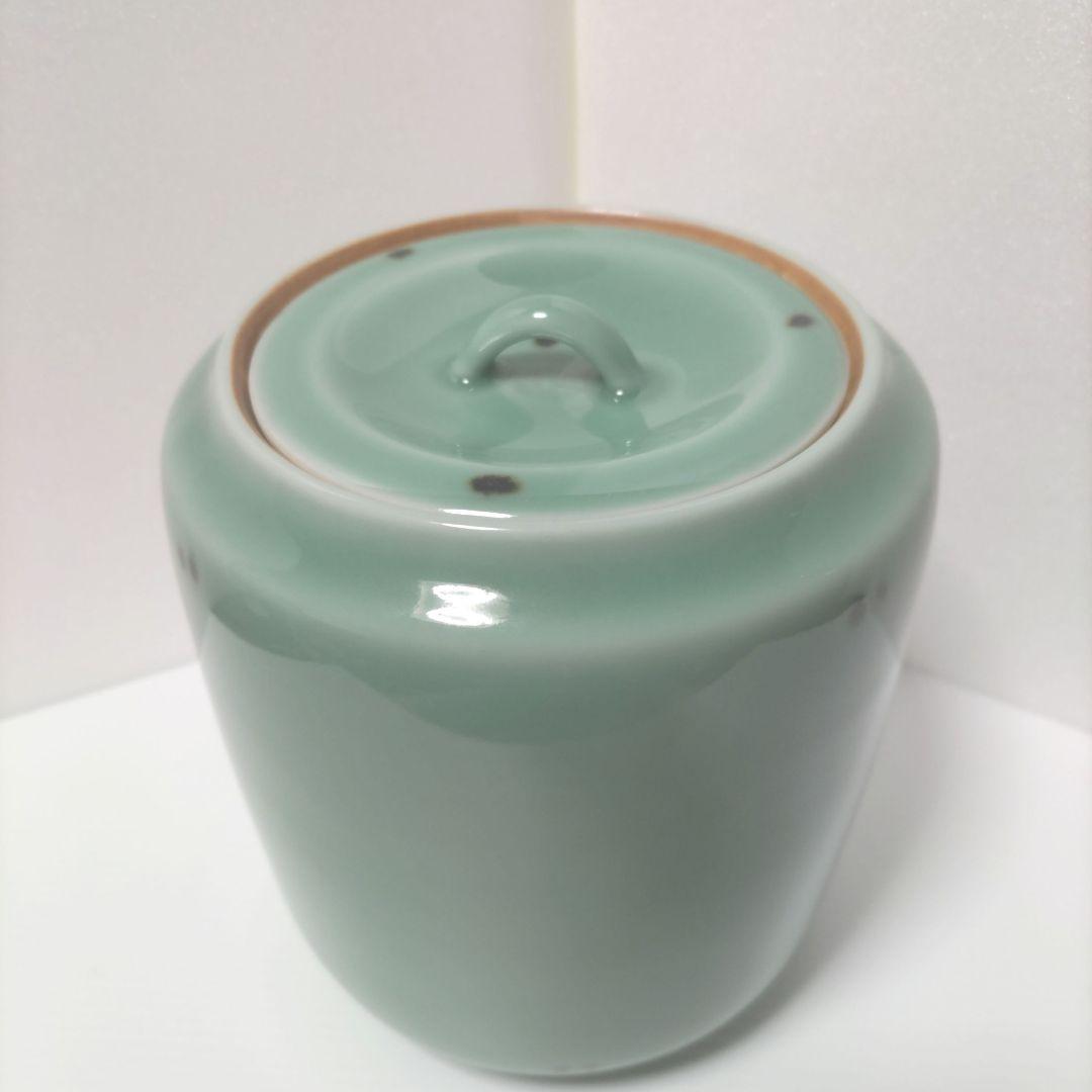 茶道具　水指　飛青磁　青磁