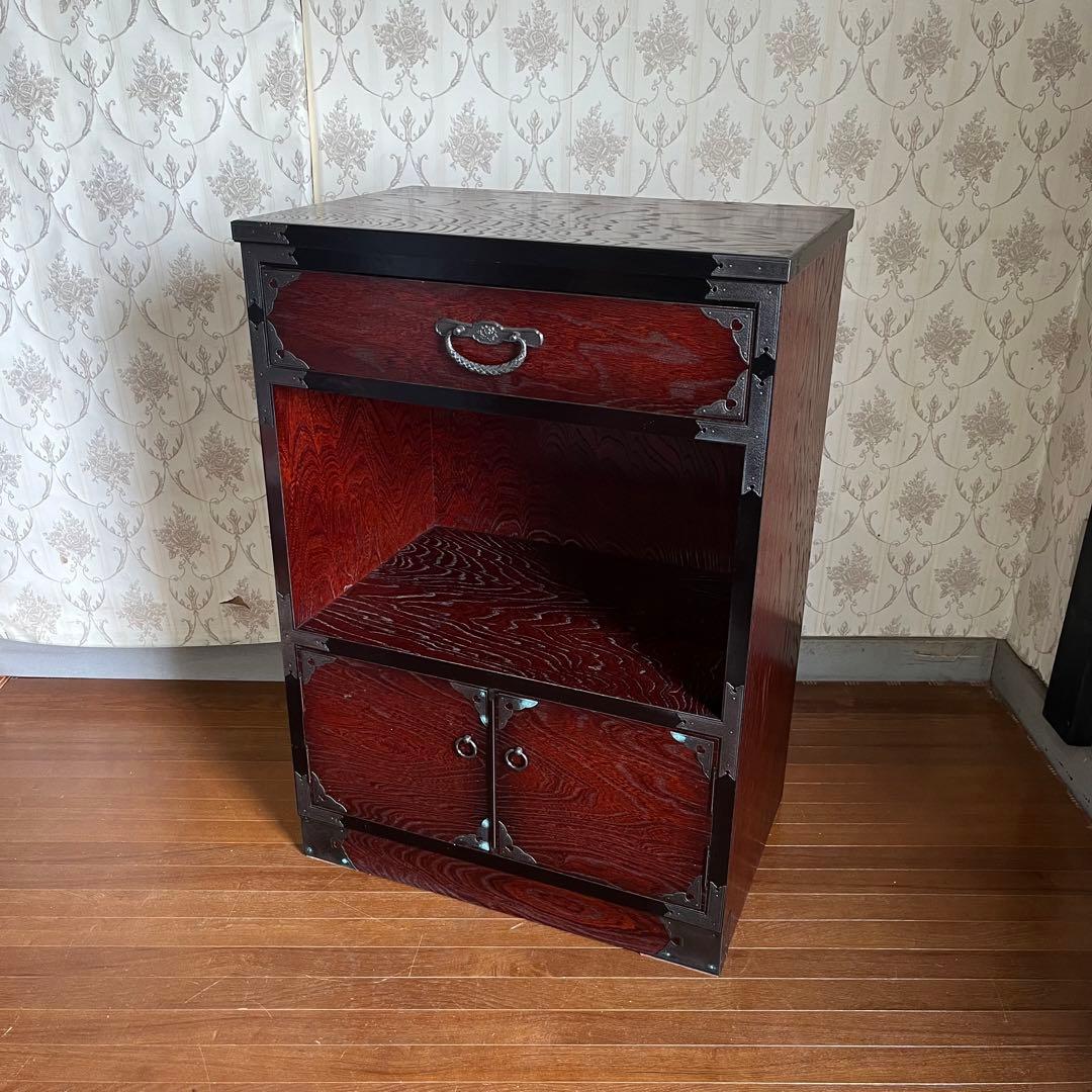 【アンティーク】昭和レトロ 木製 民芸箪笥 和たんす 和製キャビネット チェスト