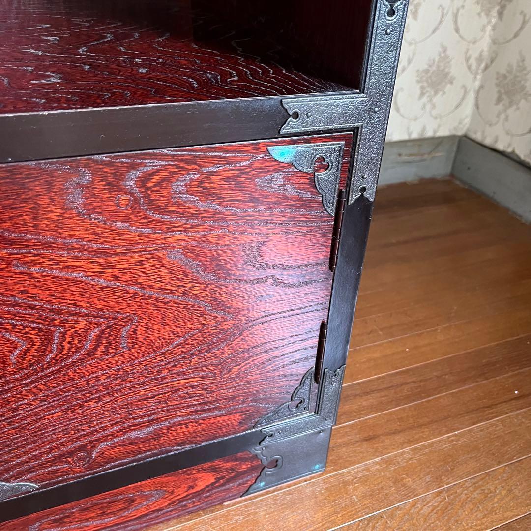 【アンティーク】昭和レトロ 木製 民芸箪笥 和たんす 和製キャビネット チェスト