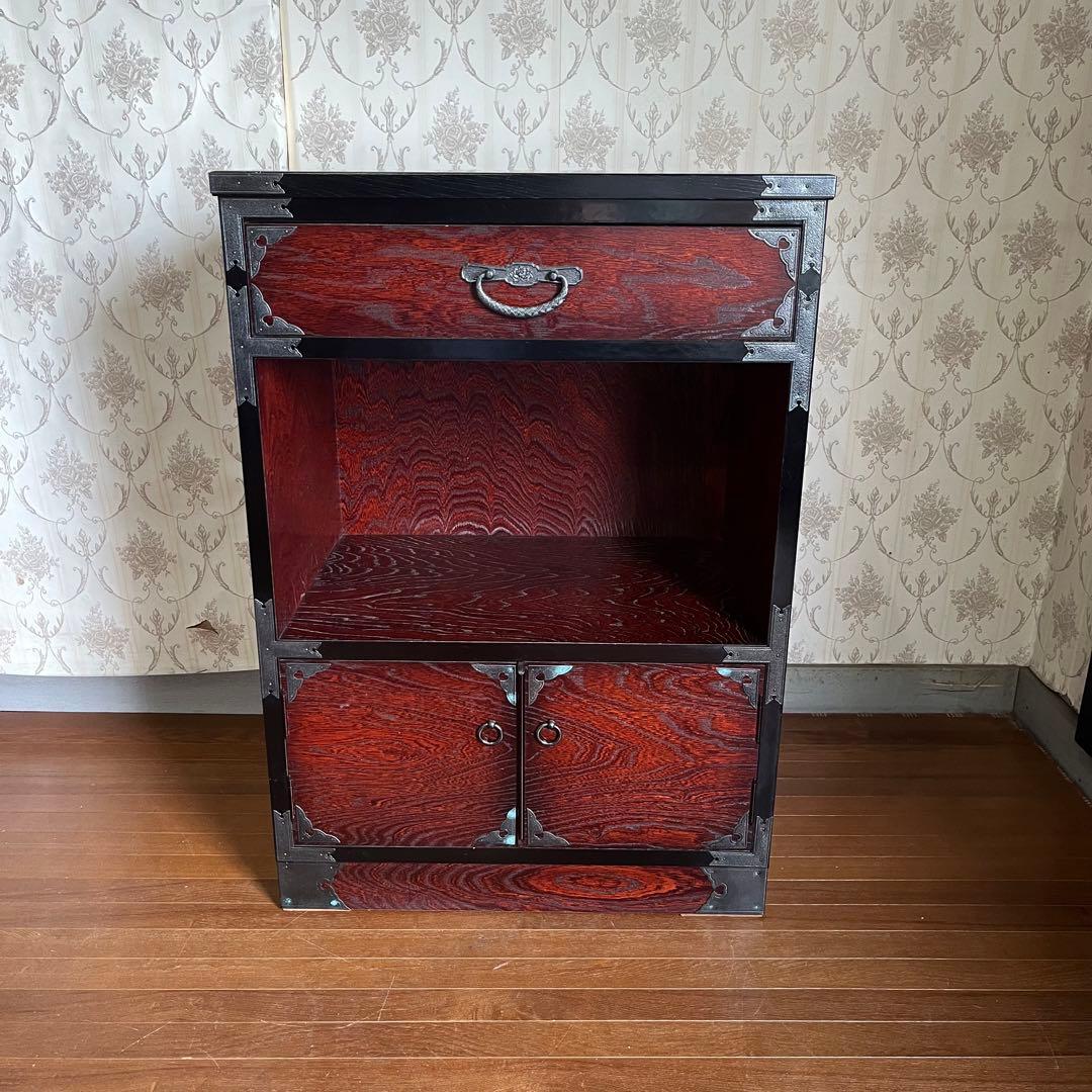 【アンティーク】昭和レトロ 木製 民芸箪笥 和たんす 和製キャビネット チェスト