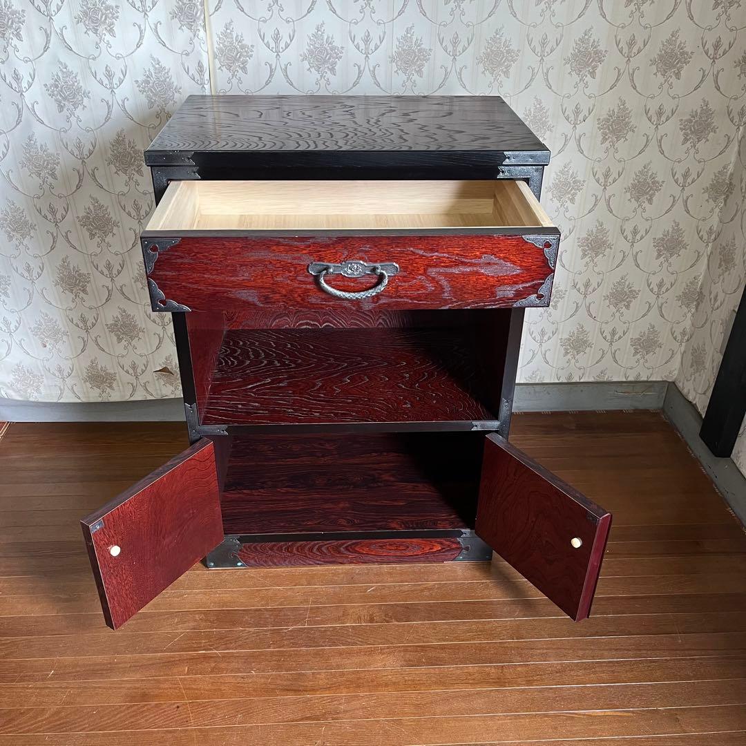 【アンティーク】昭和レトロ 木製 民芸箪笥 和たんす 和製キャビネット チェスト