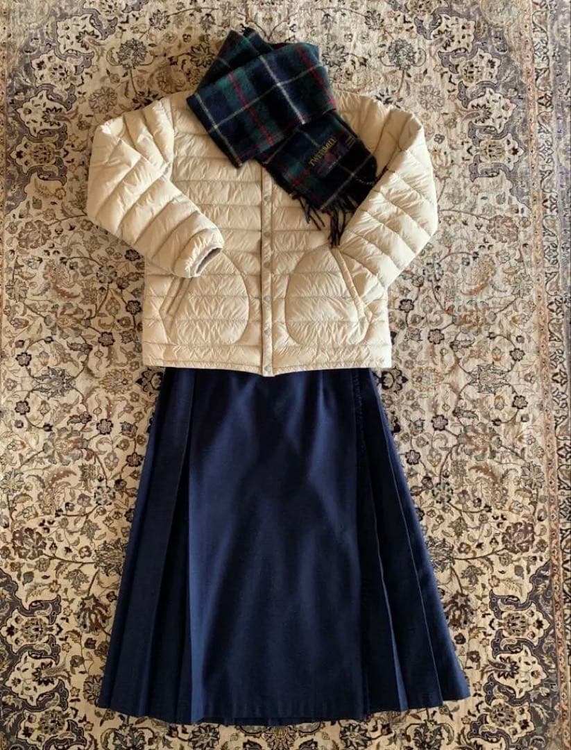 【オニールオブダブリン】ネイビー プリーツスカート