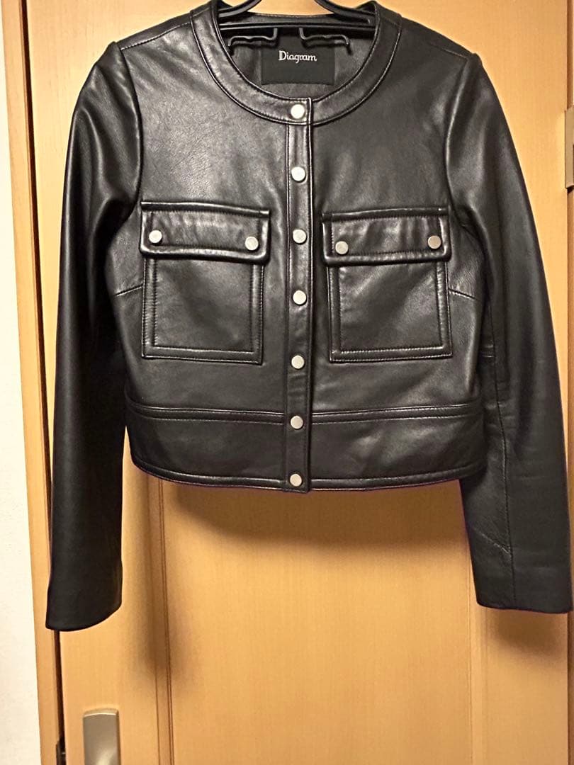 お値下げ❣️グレースコンチネンタルDiagram 黒 レザージャケット　36サイズ