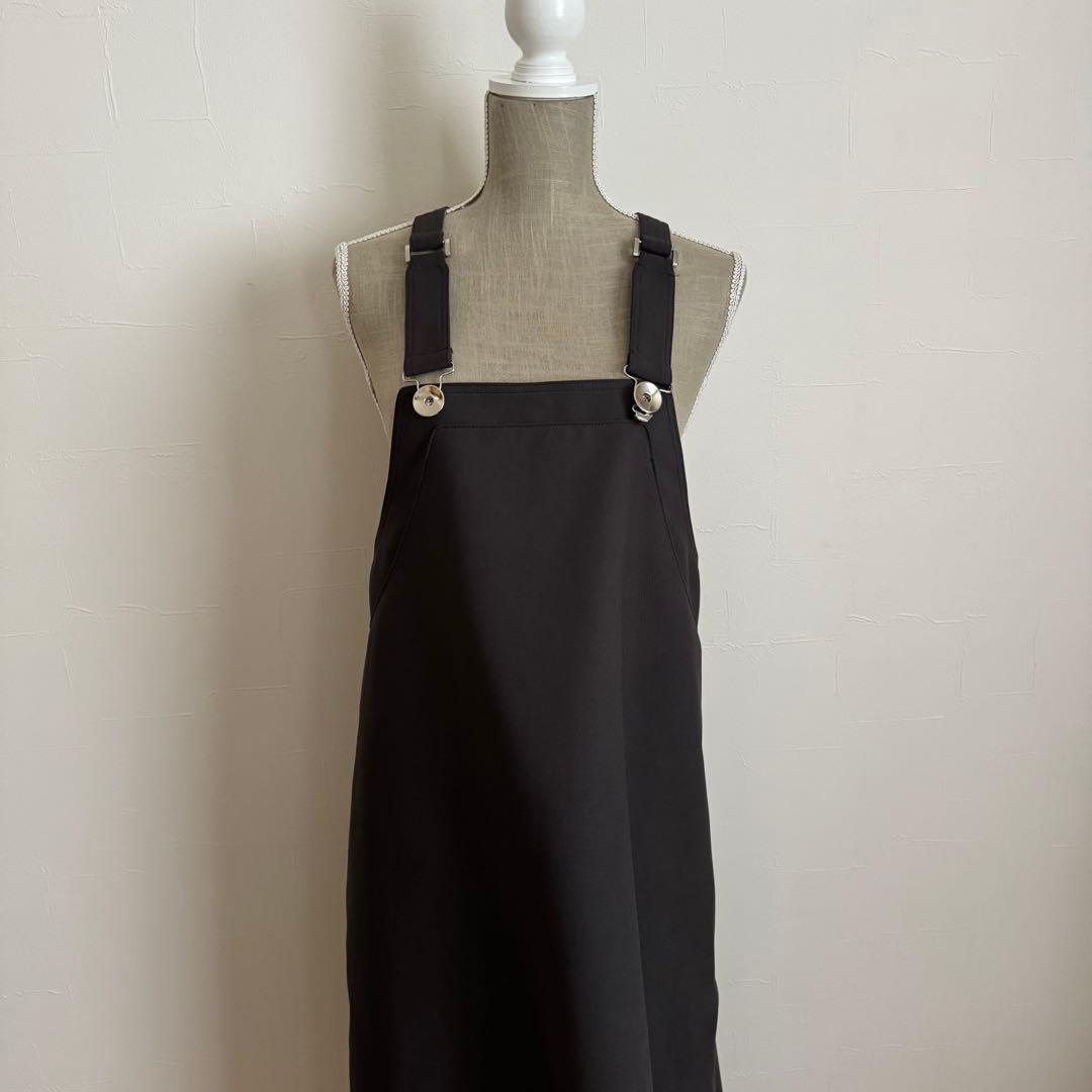 THE RERACS ユナイテッドアローズ別注　エプロンワンピース　ダークグレー