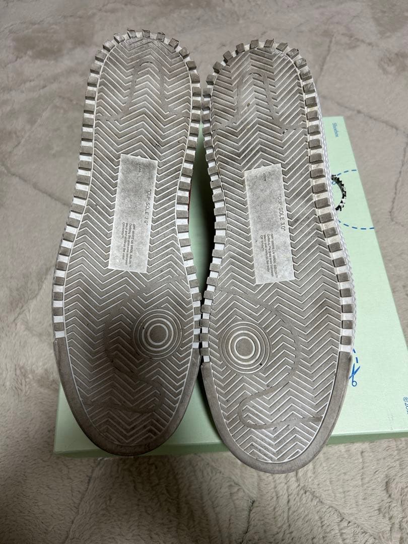 【最終値下げ】off-white オフホワイト 赤 スエード 27cm 古着