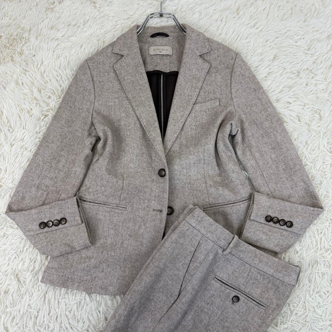 美品 XL チルコロ スーツ セットアップ テーラードジャケット パンツ 裏起毛