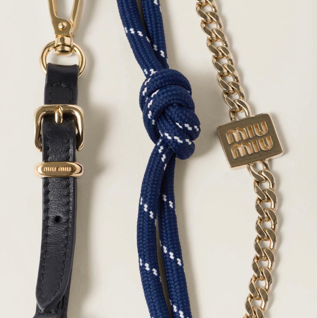 めろにゃん MIUMIU ミュウミュウ レザー×コード×メタルトリック