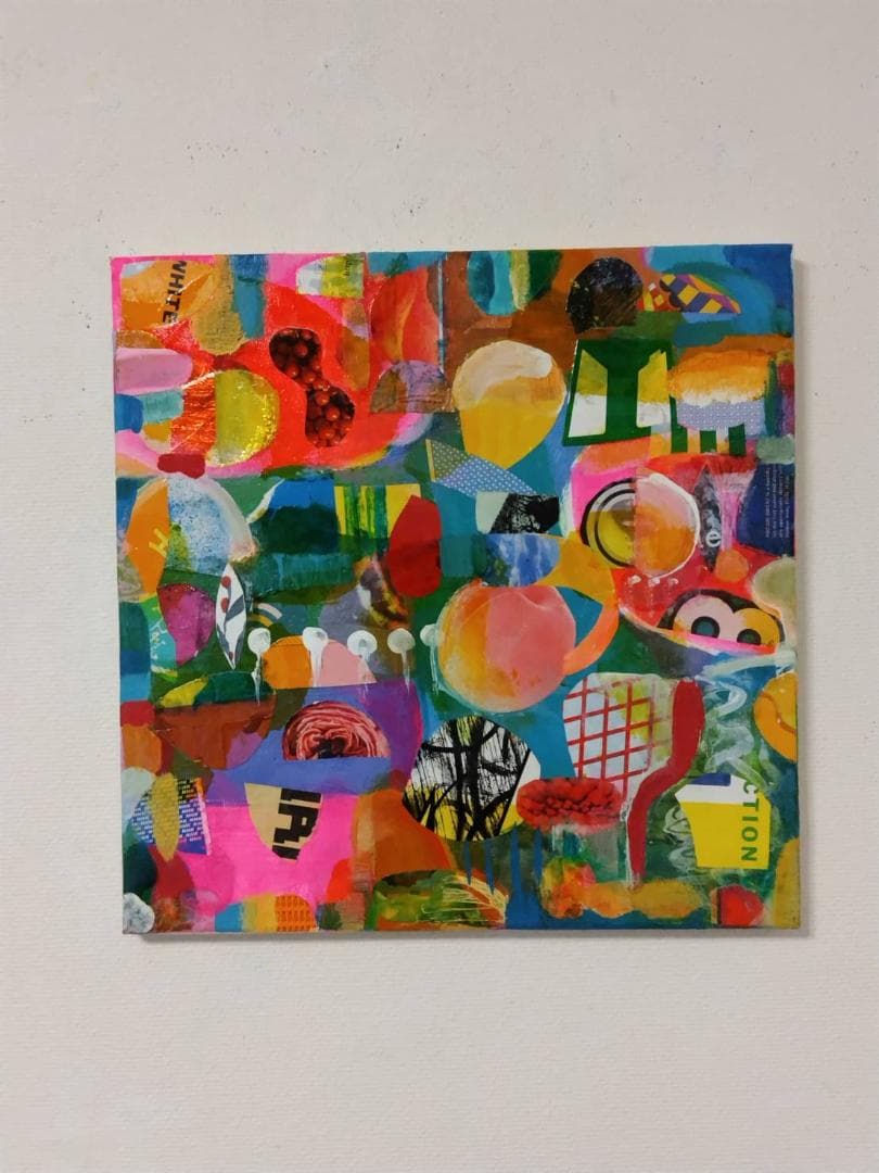 【値下 コラージュ】S4号サイズ 高さ333mm幅333mm アクリル