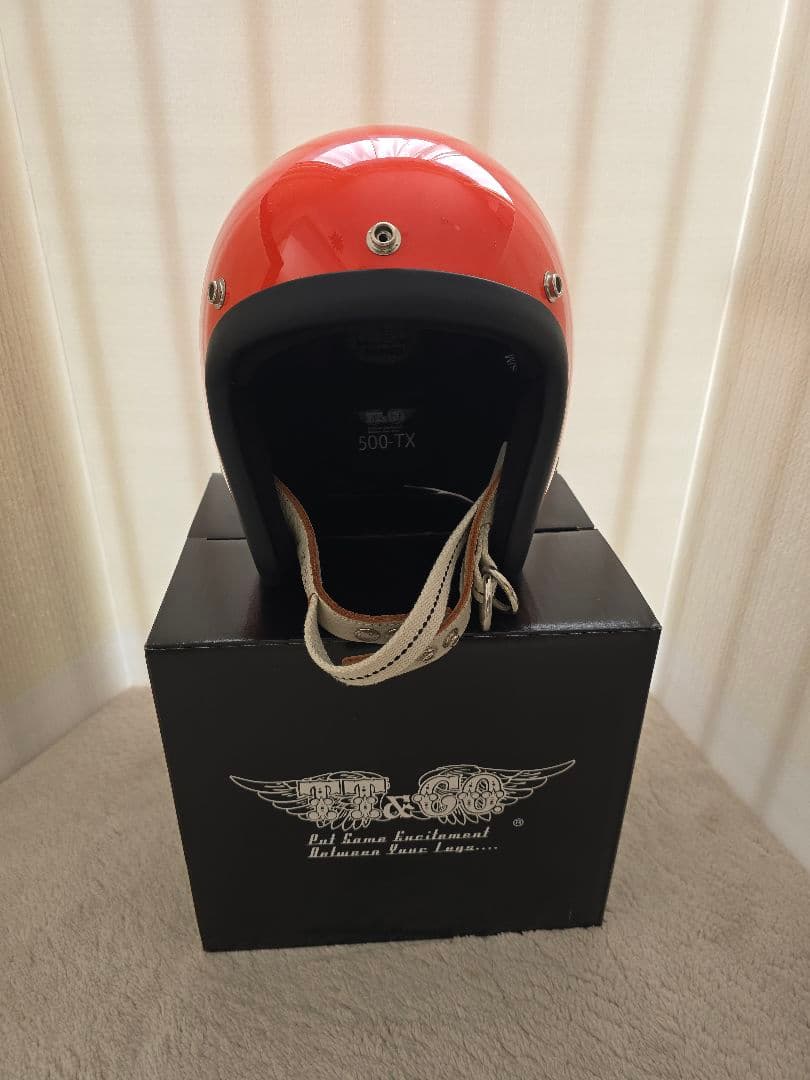 TT&CO 500TX ジェットヘルメット オレンジ S/M