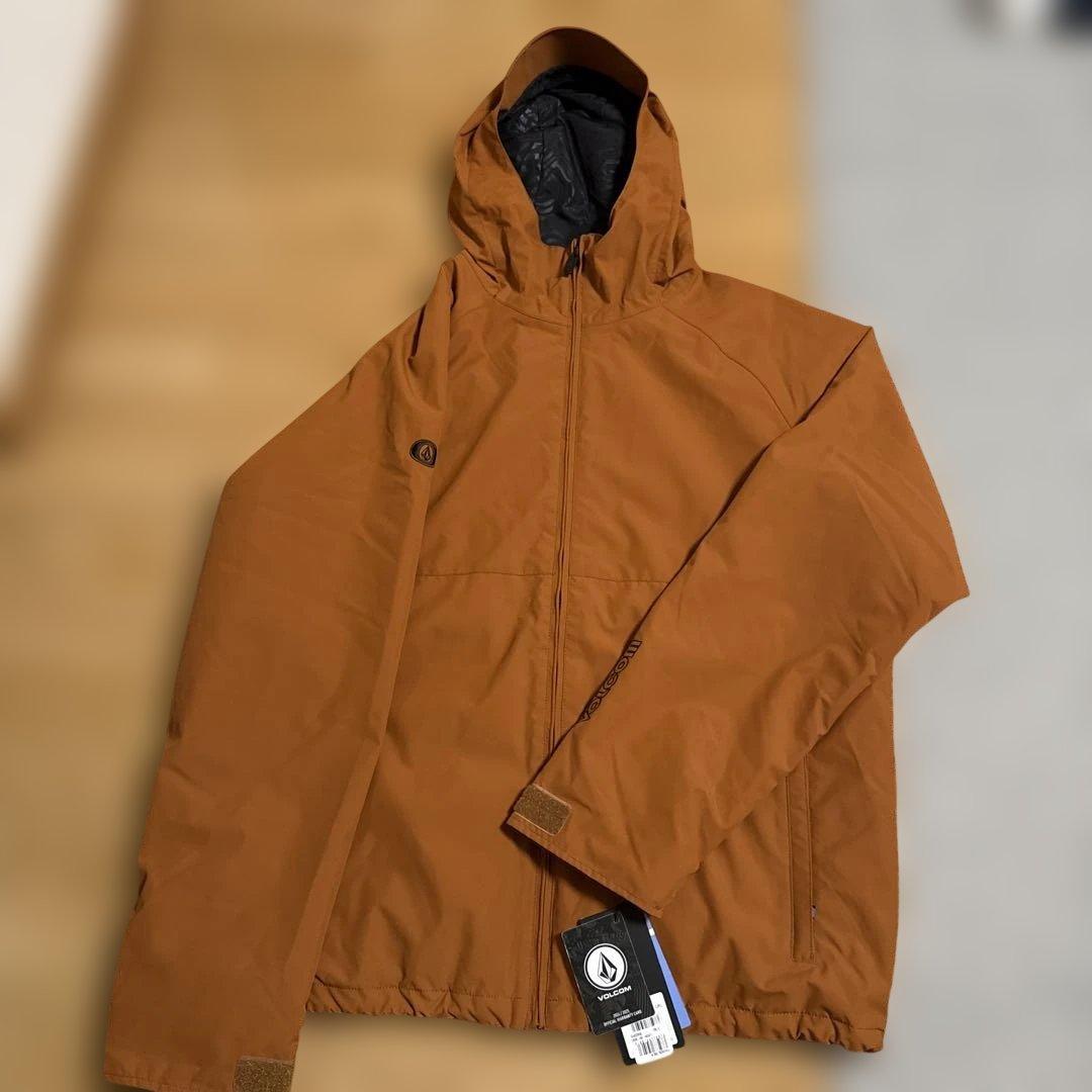 Volcom オレンジ(ブラウンっぽさも)フード付きジャケット