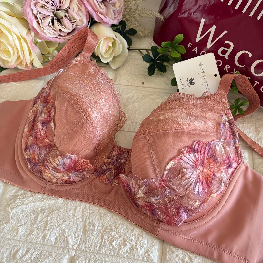 Wacoal ラゼ 着やせすっきりブラ上下セットF70❣️OR✿·͜·素敵❁⃘*.゜