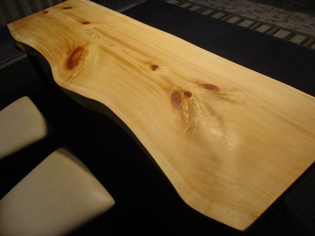 # 885■　檜　ヒノキ　テーブル　ローテーブル　ダイニング　カウンター　一枚板