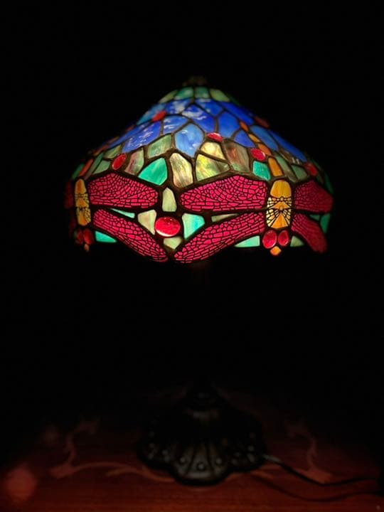 美品 ステンドグラス ガラスランプ アンティークランプ