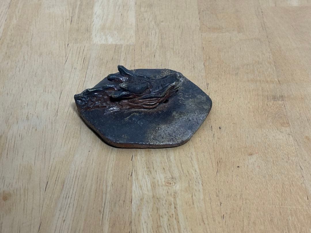 79.備前焼 宝瓶 登り窯 龍 りゅう 六角 手びねり 急須