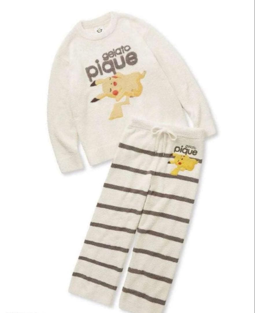 ジェラピケ ポケモンスリープベビモコジャガードプルオーバー&ロングパンツセット