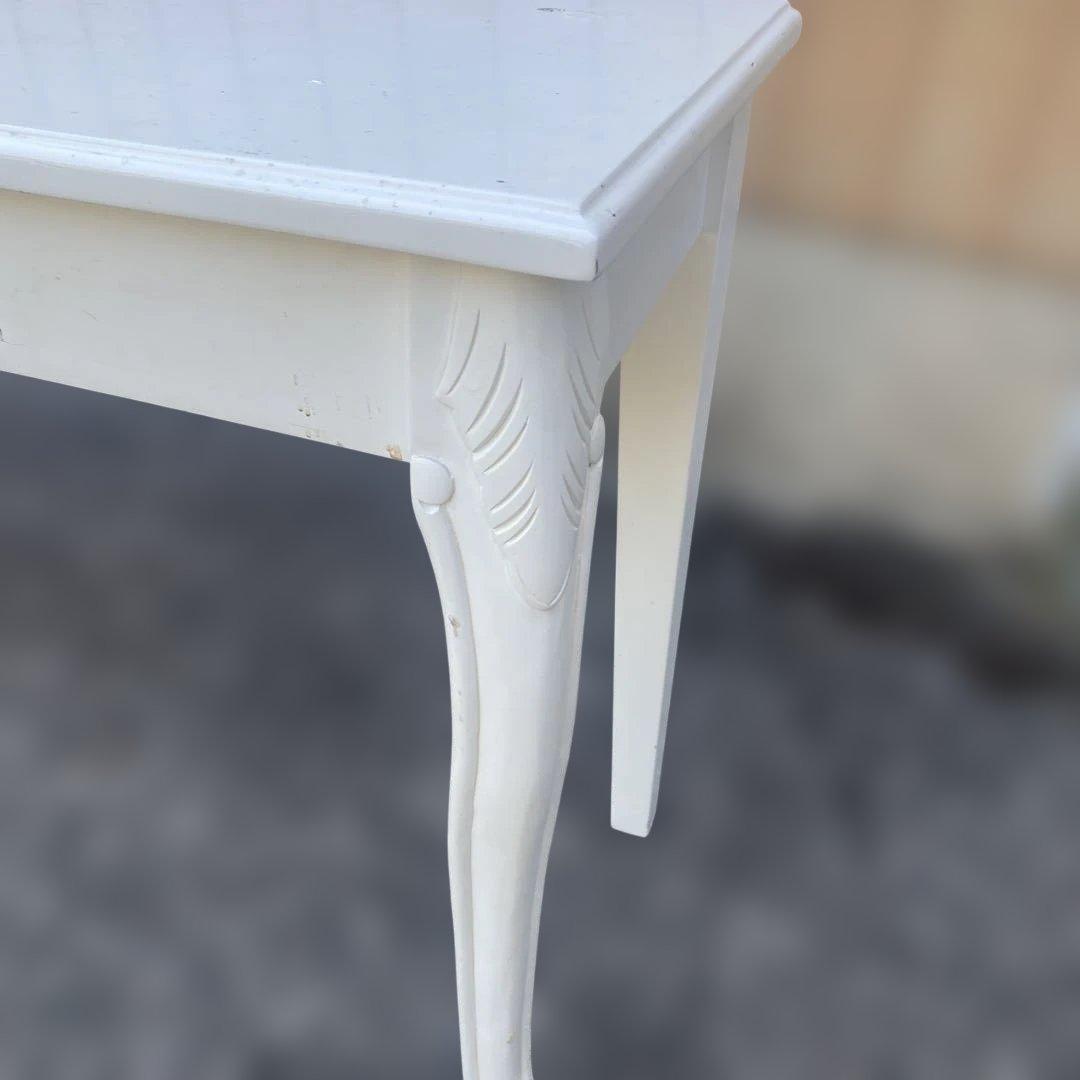 コンソールテーブル　ホワイト　ロココ調　猫脚　姫系　アンティーク調