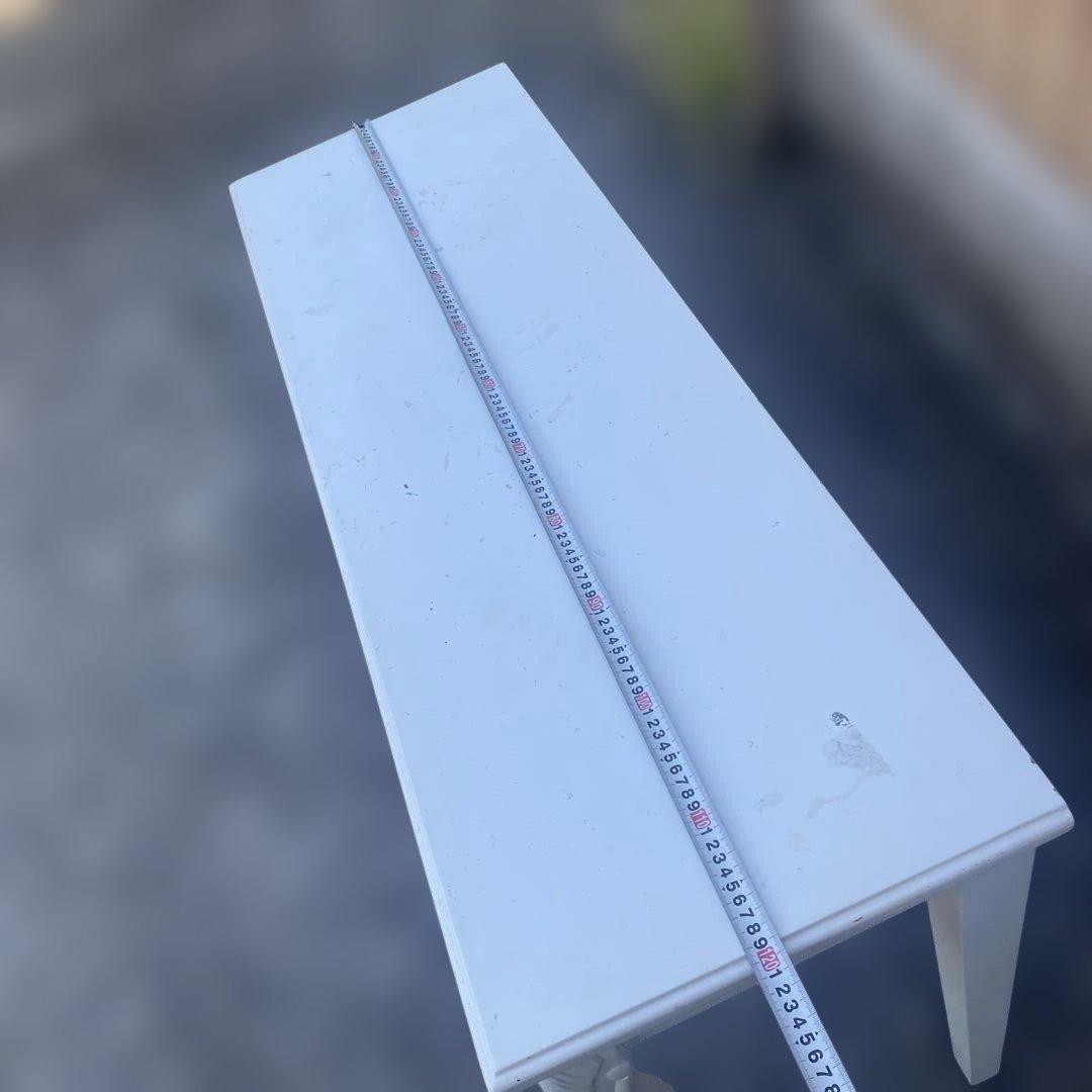 コンソールテーブル　ホワイト　ロココ調　猫脚　姫系　アンティーク調