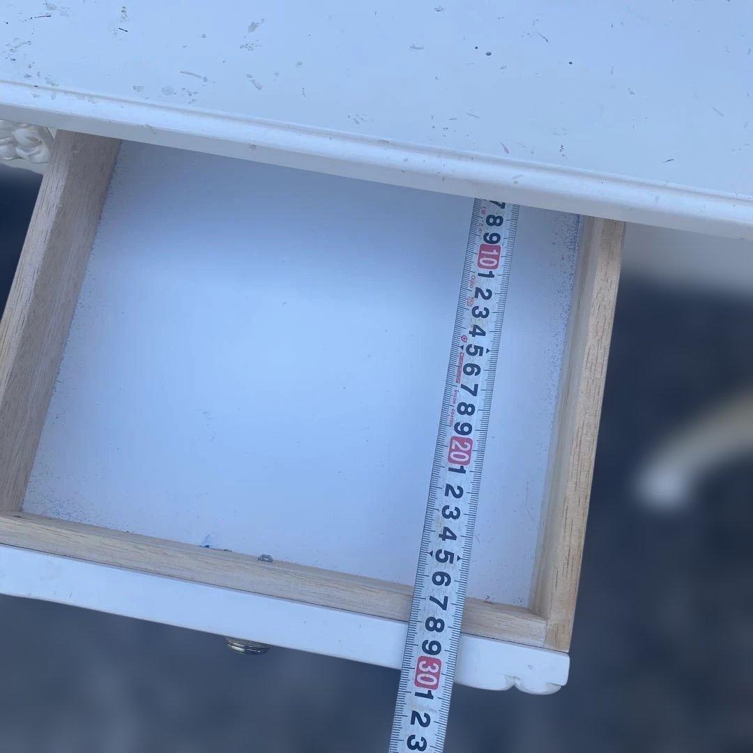 コンソールテーブル　ホワイト　ロココ調　猫脚　姫系　アンティーク調