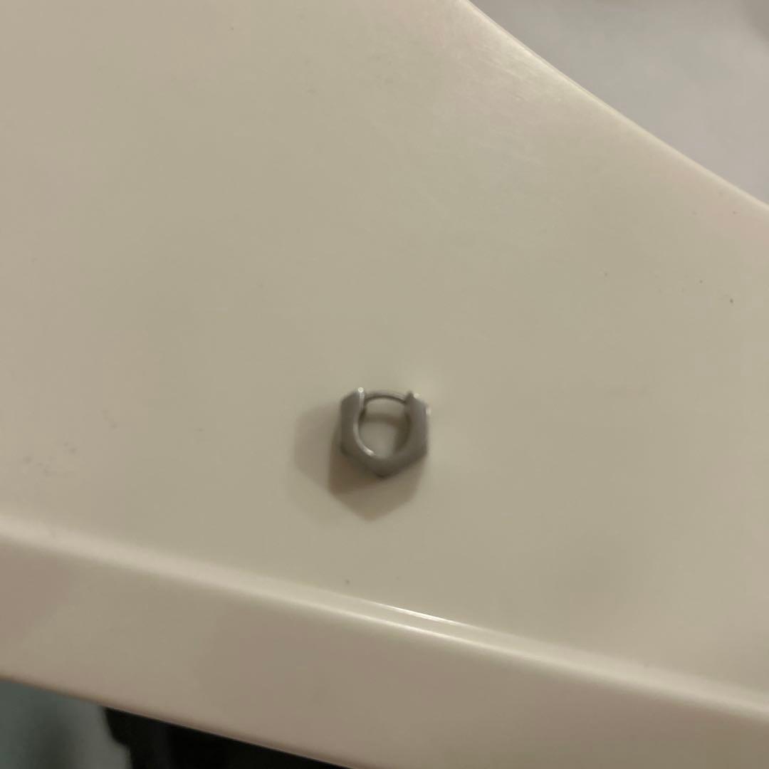 シルバー 四角形 ピアス(片耳用) サイズ11