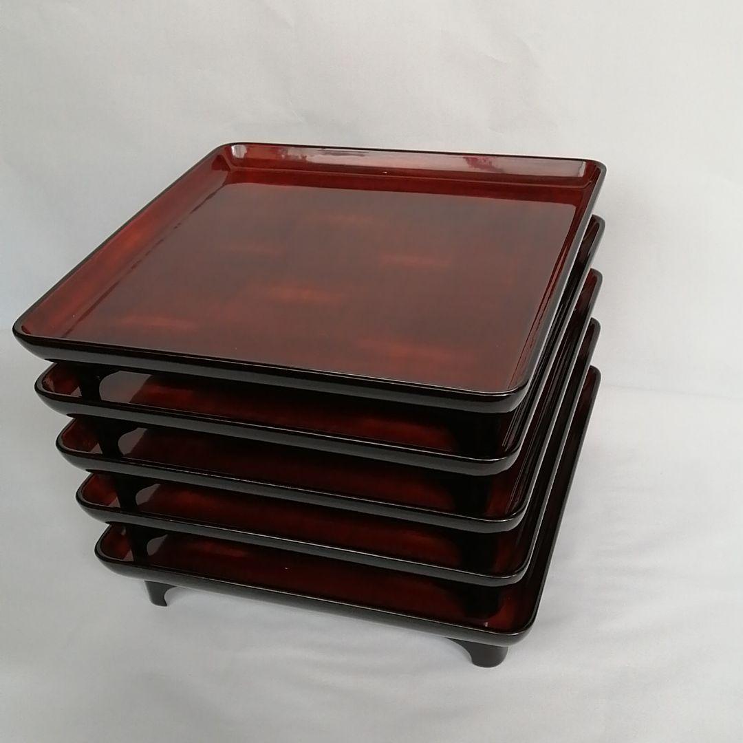 輪島塗り　小さめお膳台　５つセット