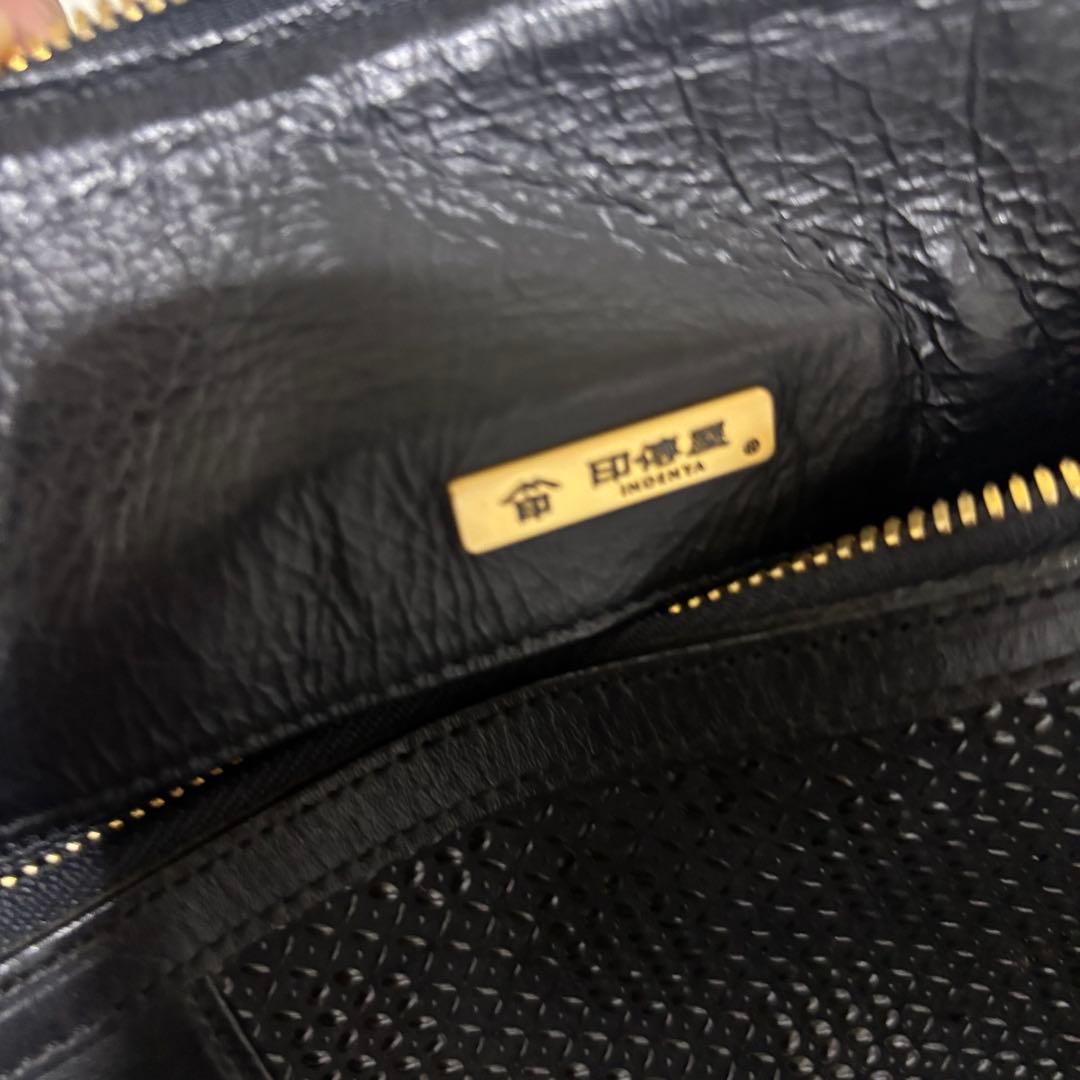 【極希少】印傳屋 インデンヤ　ボストンバッグ　レザー　総柄 2way 南京錠