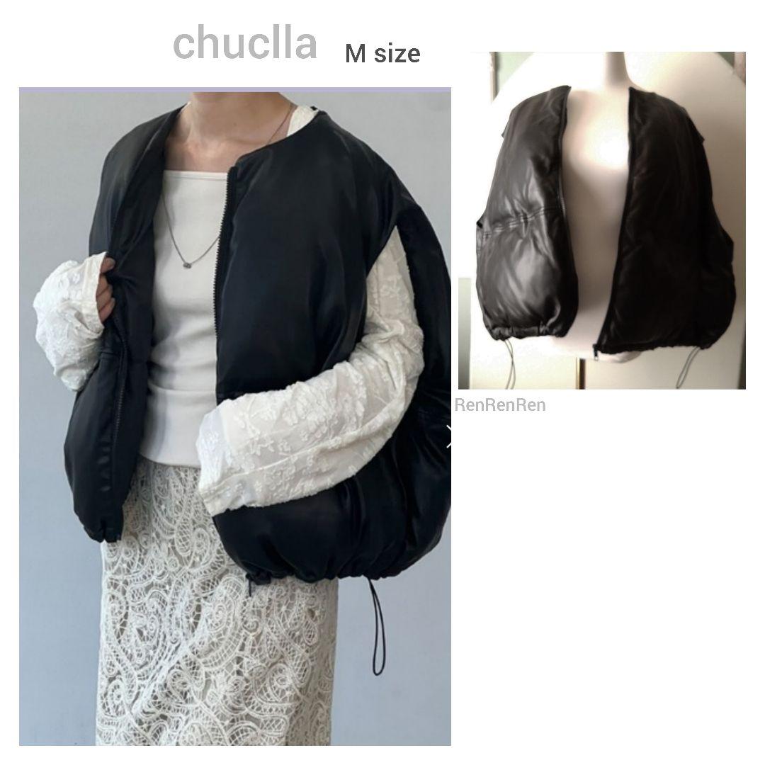 ★chuclla PUレザー サークルダウンベスト chw23a027