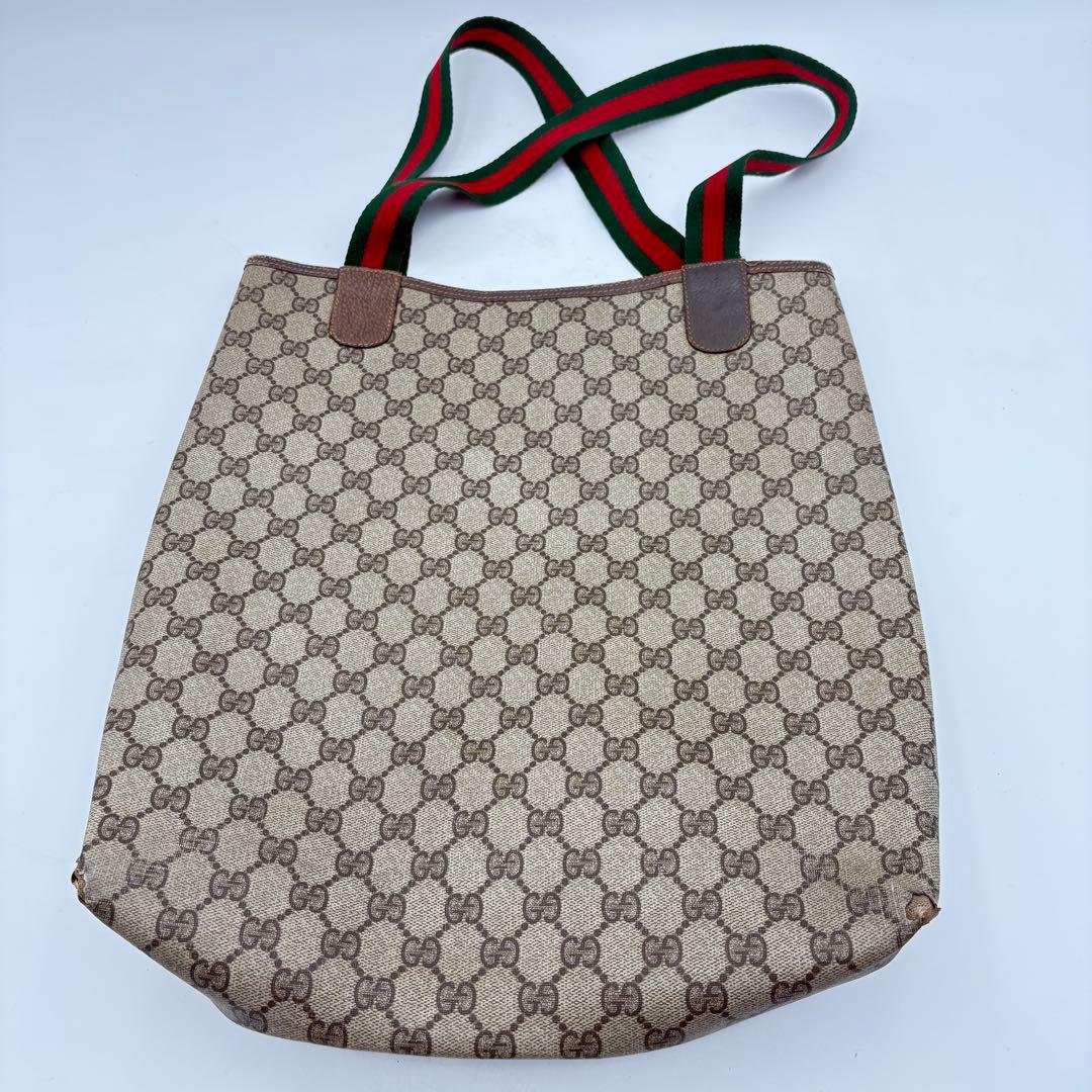 グッチ シェリーライン トートバッグ GG柄 オールド 0914-S6920s