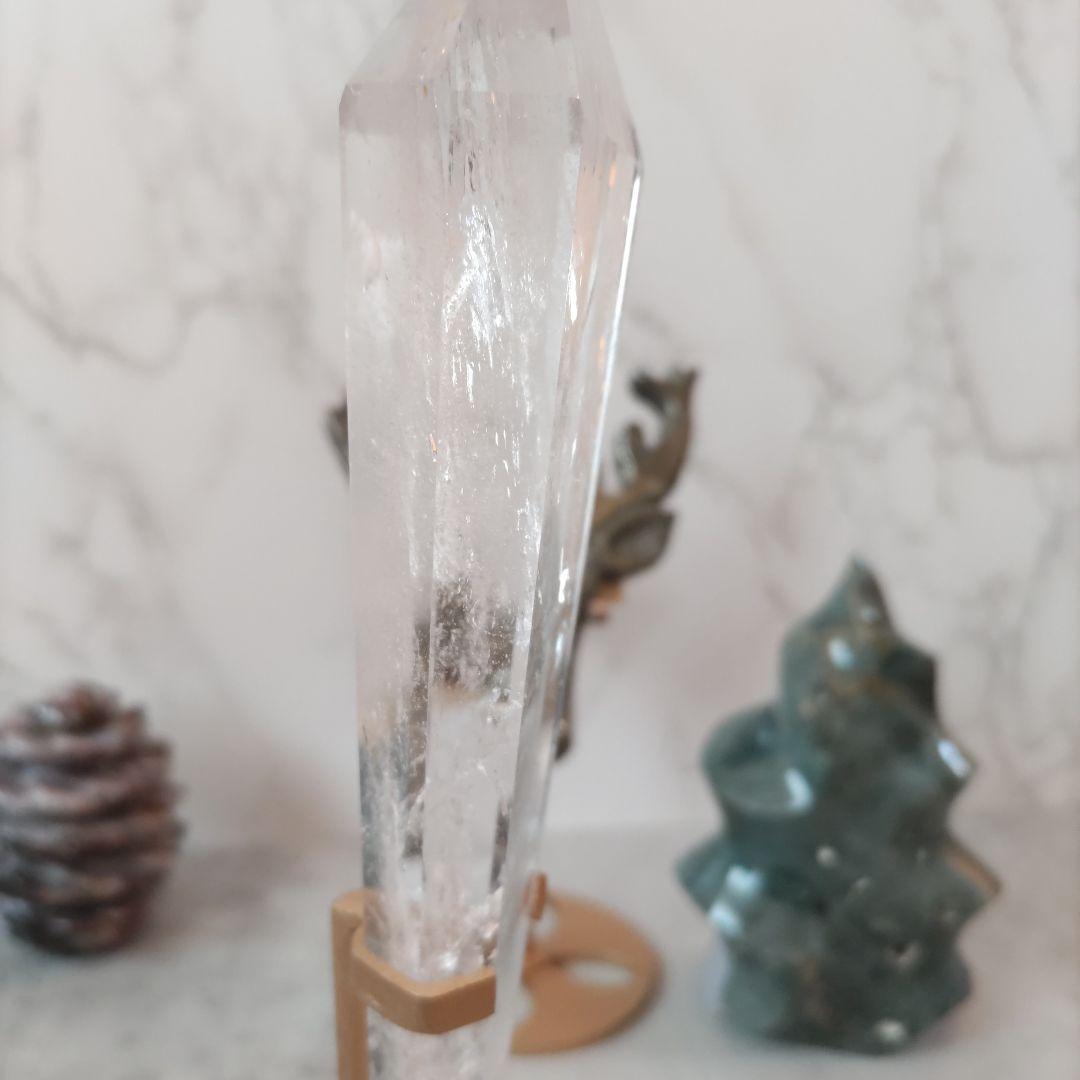 水晶　ワンド　21cm　専用スタンドセット　　 クリアクォーツ