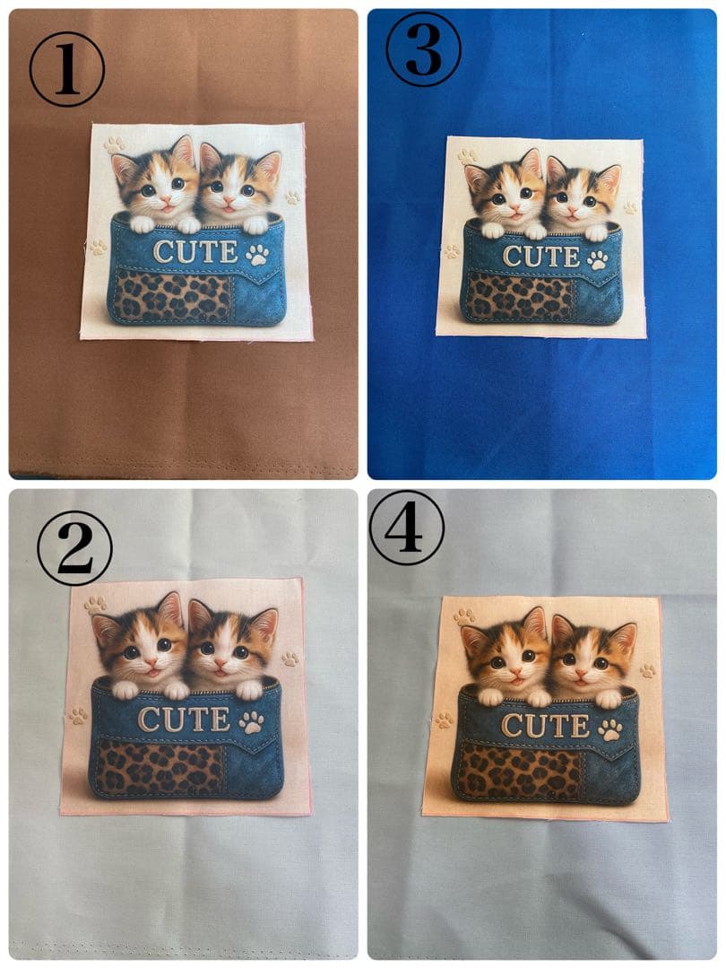 猫ちゃん♡ チューリップ型サイドポケット付きトート