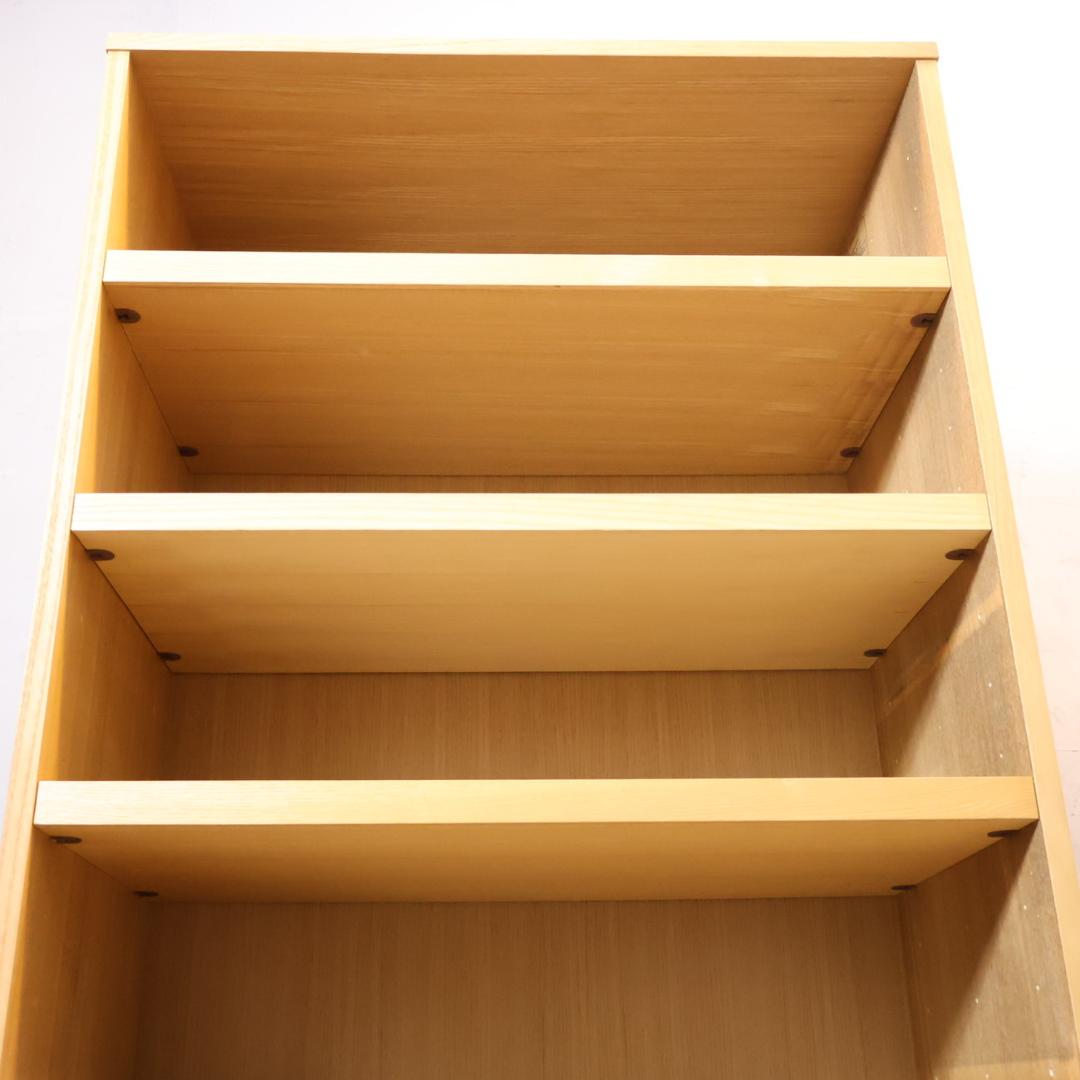 無印良品 MUJI タモ材 木製収納 本棚 書棚 7段 ブックシェルフ 収納