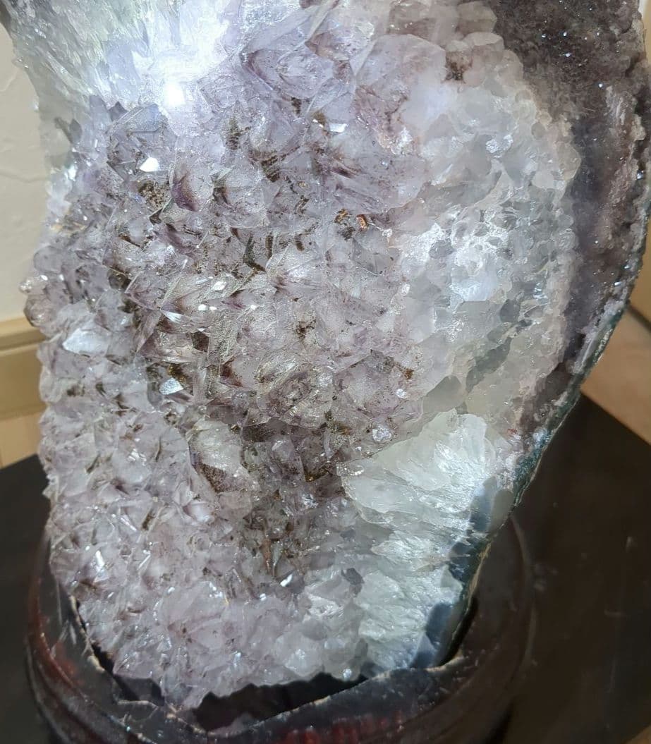 【専用】専用特別価格◆台付き◆カコクセナイト　アメジストクラスター