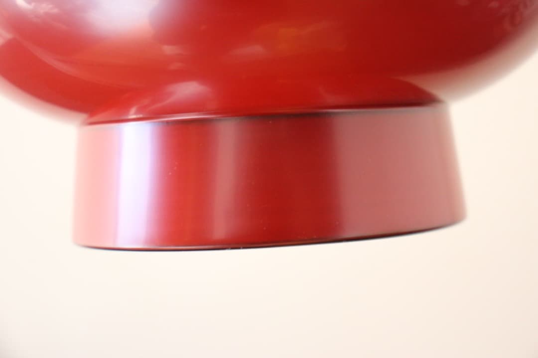 未使用・箱入　佐藤阡朗（せんろう）　大朱椀　朱塗　漆器