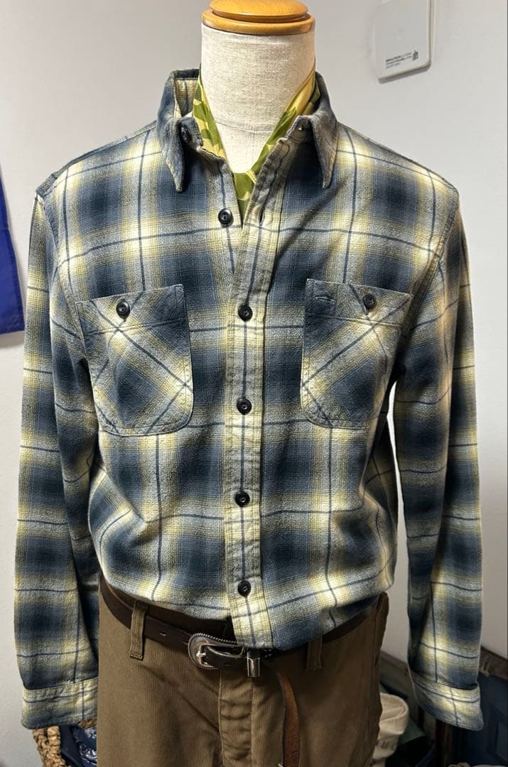 新品未使用　スーパーレア　RRL ダブルアールエル　シャドーオンブレ　シャツ