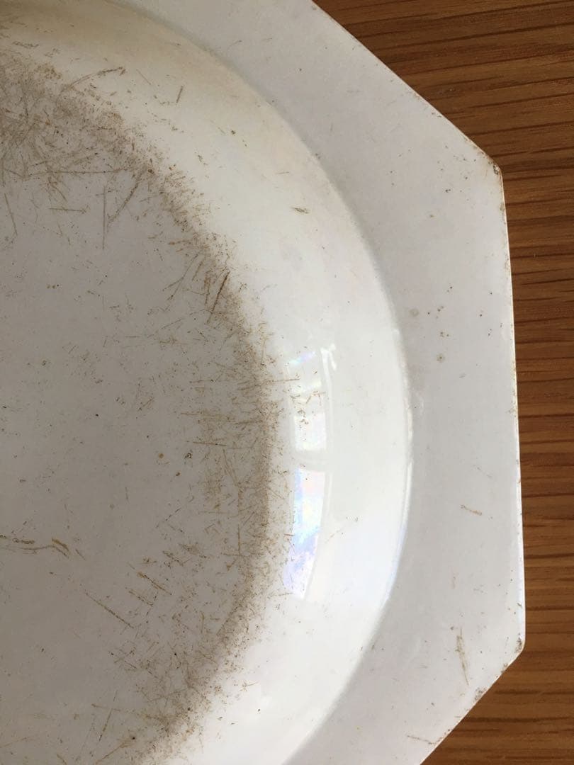 モントロー ファイアンスフィーヌ オクトゴナルプレート 深皿 アンティーク