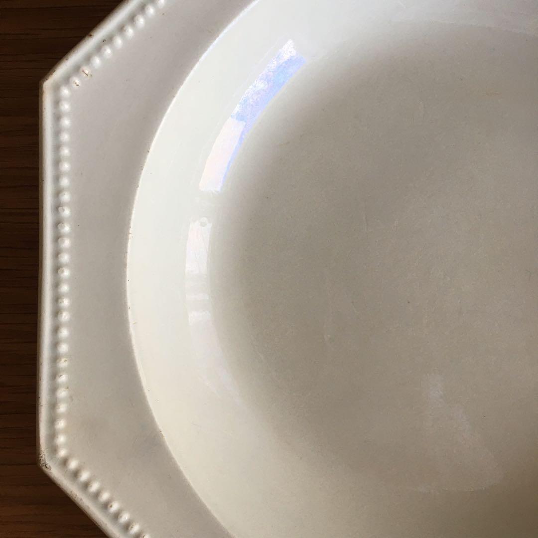 モントロー ファイアンスフィーヌ オクトゴナルプレート 深皿 アンティーク