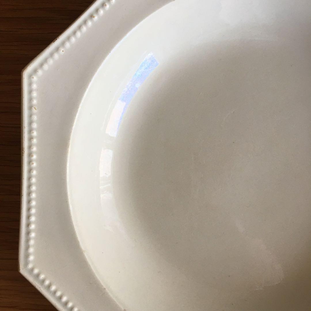 モントロー ファイアンスフィーヌ オクトゴナルプレート 深皿 アンティーク