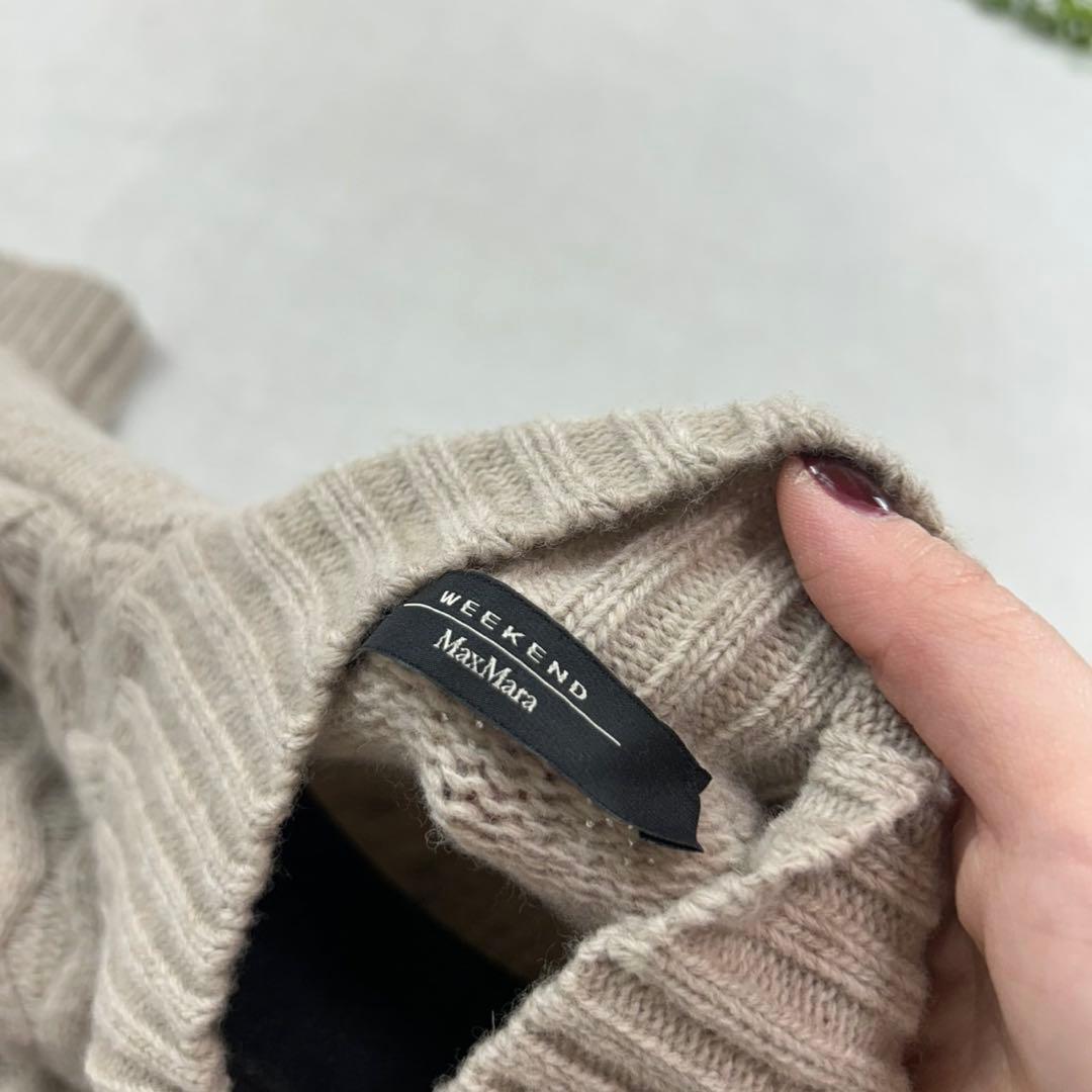 K679 美品 L ウィークエンドマックスマーラ ニット ベージュ レディース