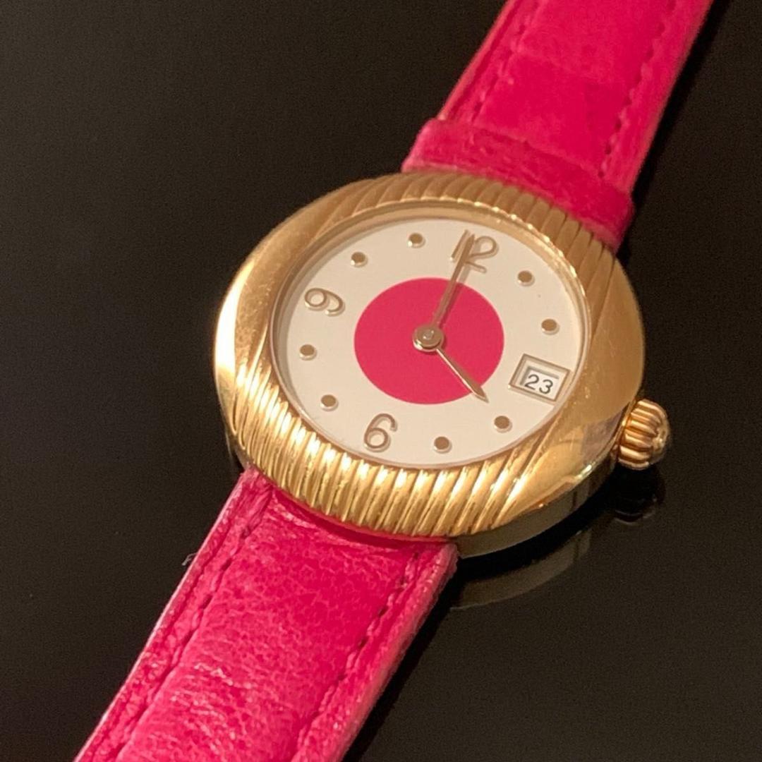 希少 稼動品 イヴサンローラン ビビット ホットピンク 腕時計ウォッチ YSL