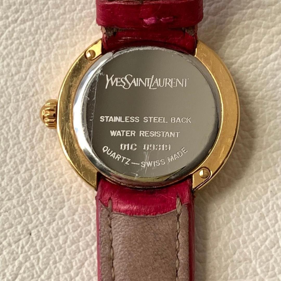 希少 稼動品 イヴサンローラン ビビット ホットピンク 腕時計ウォッチ YSL