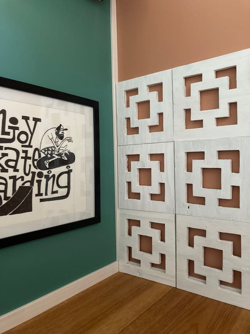 しー　木製　花ブロック　沖縄ブロック　透かしブロック　リゾートインテリア