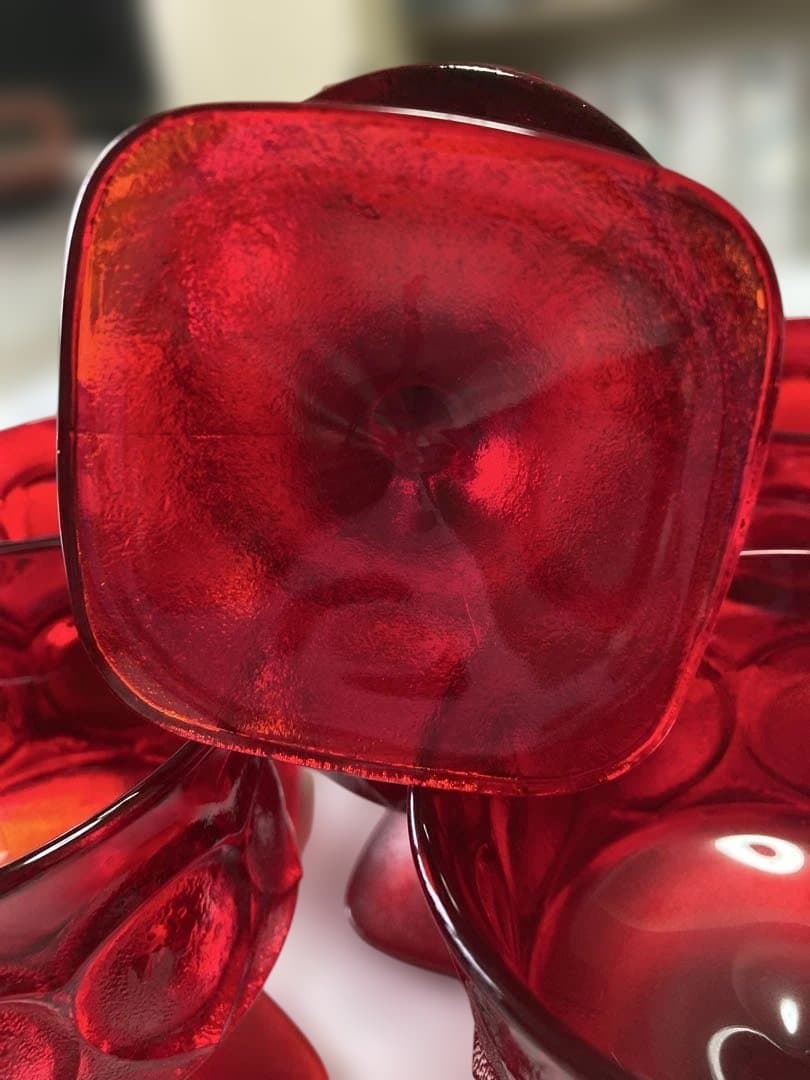 レッドシャーベットグラス　6個セット