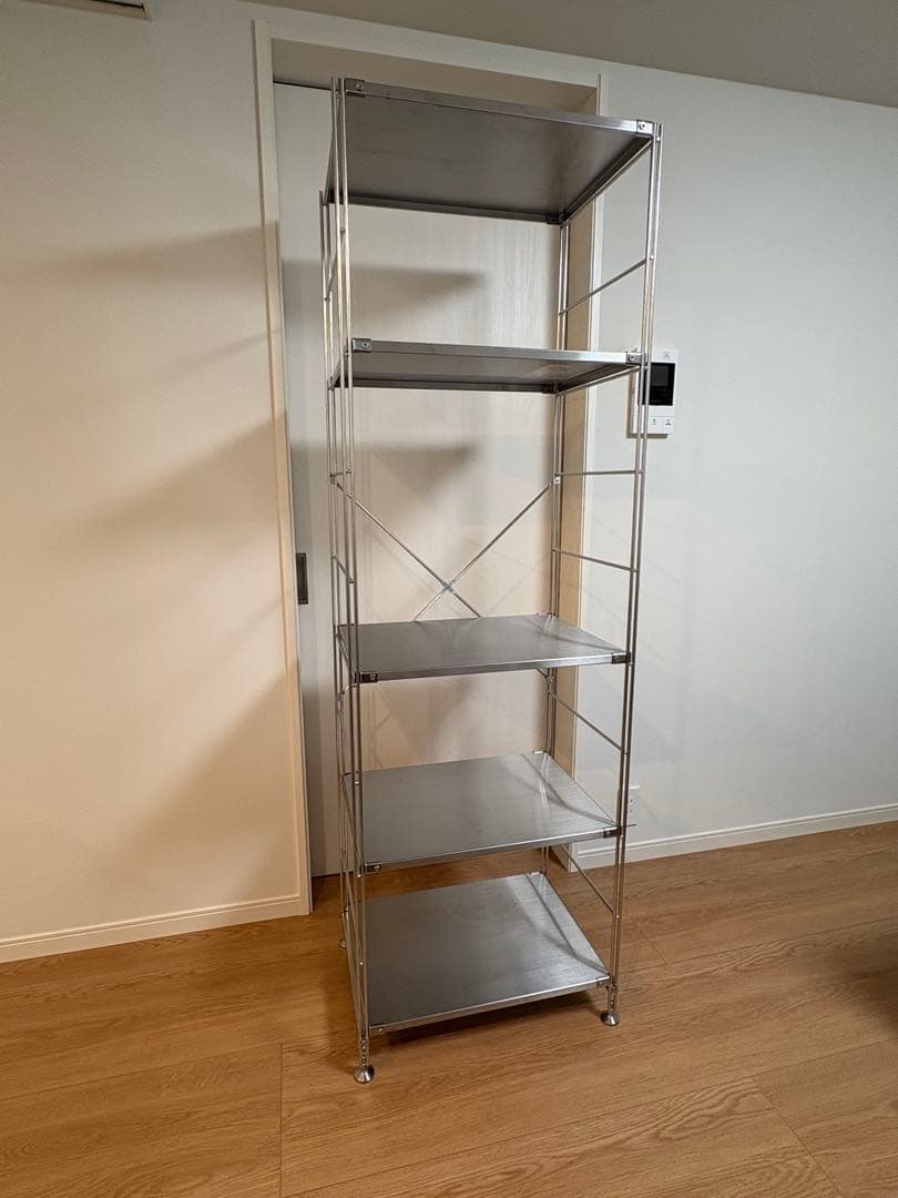 ステンレスユニットシェルフ大　つっぱりパーツつき