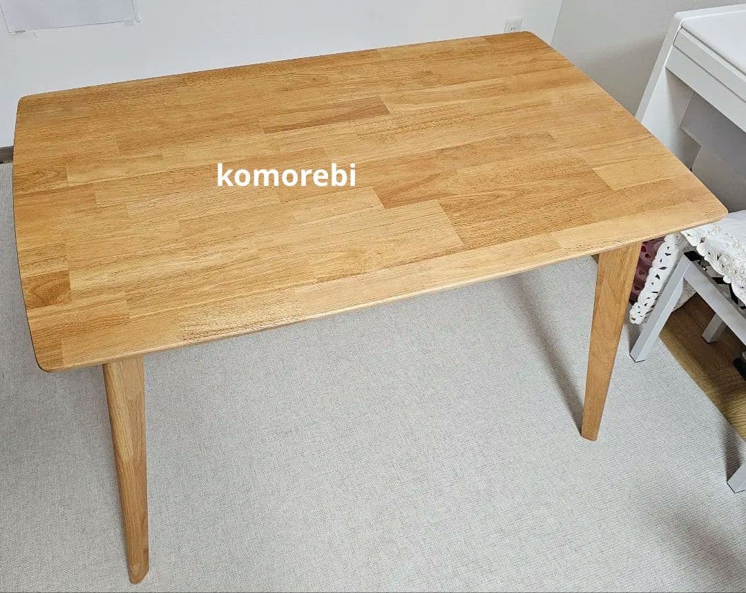 【引き取り限定】ナチュラルウッド　ダイニングテーブル　椅子4脚　セット　スツール