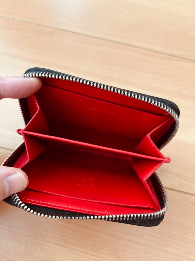 【美品】クリスチャンルブタン クラフトロゴ ケース 財布 ラウンドジップ